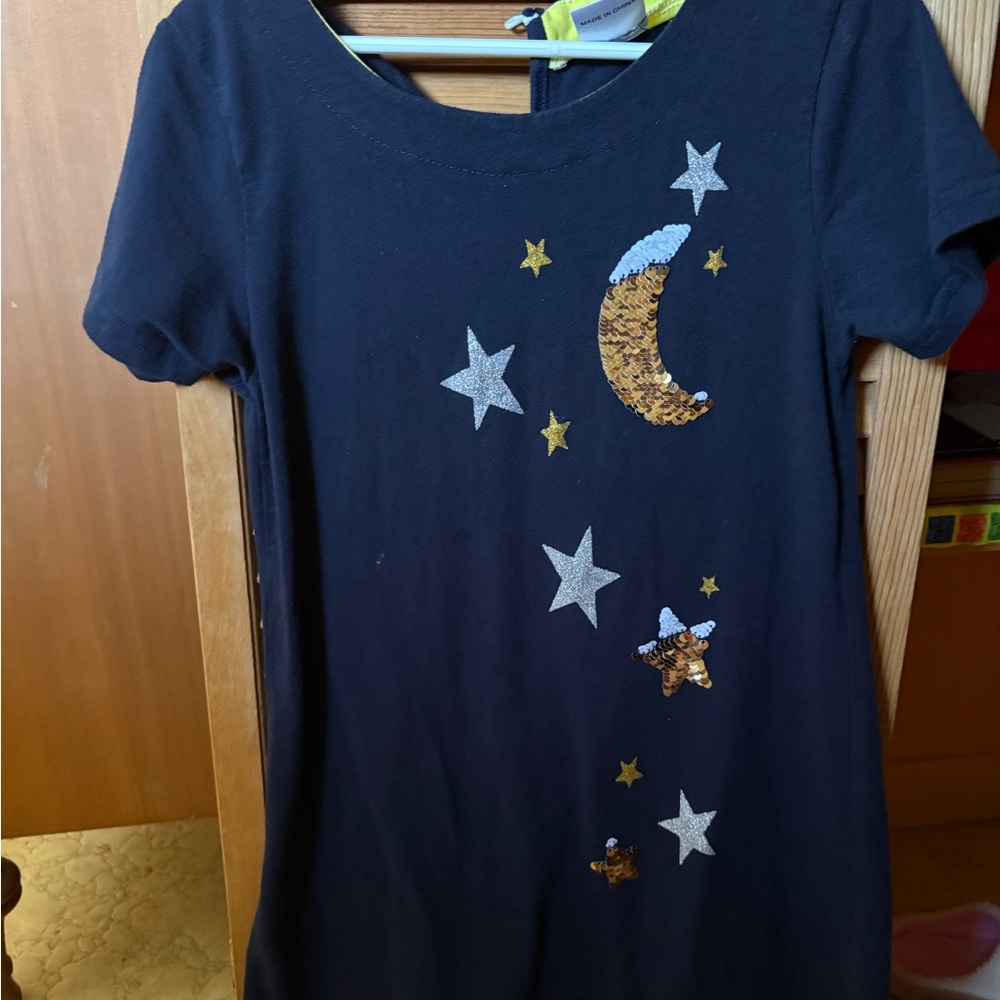 Navy Sequin Moon & Stars Tee